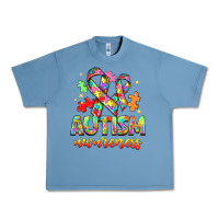 Pebble Blue Autism Awareness Urban Heavy Tee - NancyCooperArtShop