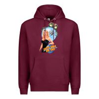Burgundy not of this earth girls are easy mixup Premium Hoodie - lanVoArt