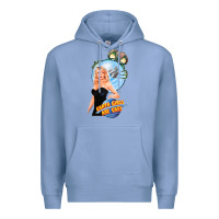 Colony Blue not of this earth girls are easy mixup Premium Hoodie - lanVoArt