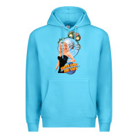 Ocean Blue not of this earth girls are easy mixup Premium Hoodie - lanVoArt