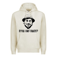 Oatmeal Heather snatch   d'ya like dags. Premium Hoodie - lanVoArt