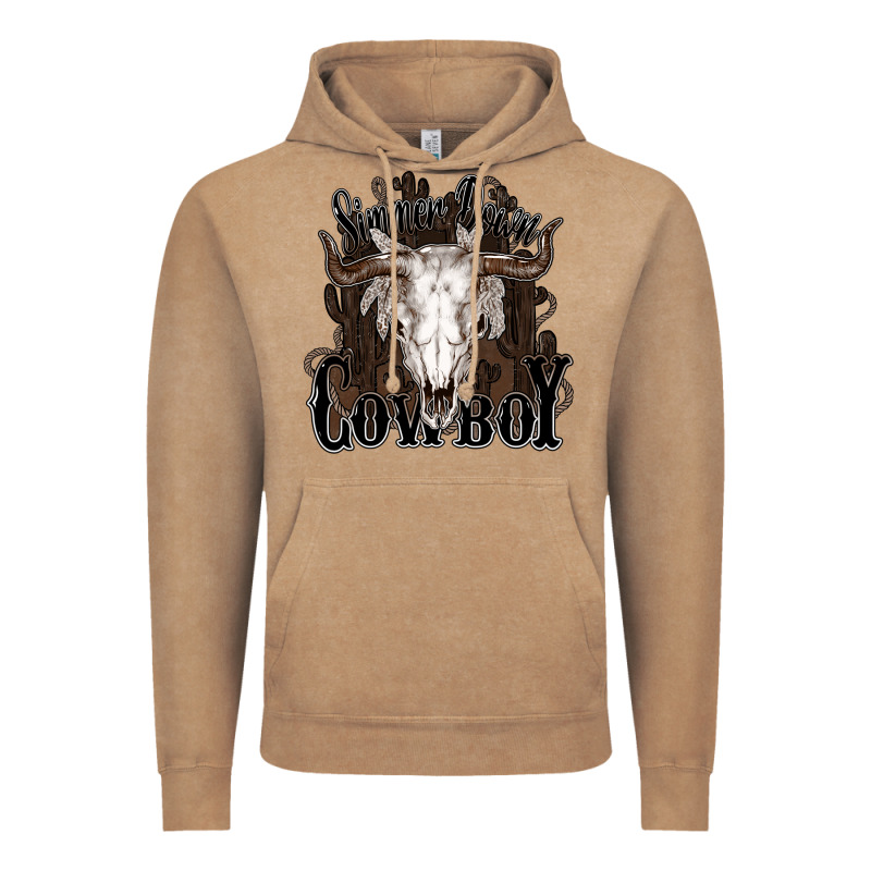 Simmer Down Cowboy Vintage Hoodie by HowdyJamesFarm | Teevron