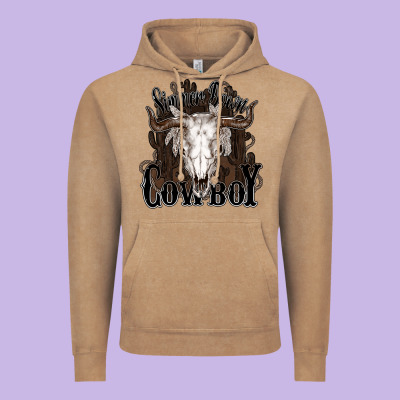 Simmer Down Cowboy Vintage Hoodie Designed By Howdyjamesfarm