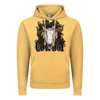 Vintage Mustard Simmer down Cowboy Vintage Hoodie - HowdyJamesFarm
