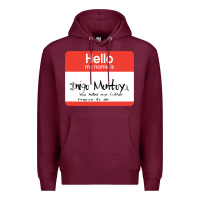 Burgundy hello my name is inigo montoya [princess bride] Premium Hoodie - lanVoArt