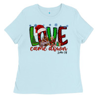 Baby Blue love came dow christmas Ladies Tee - RacoonDesign