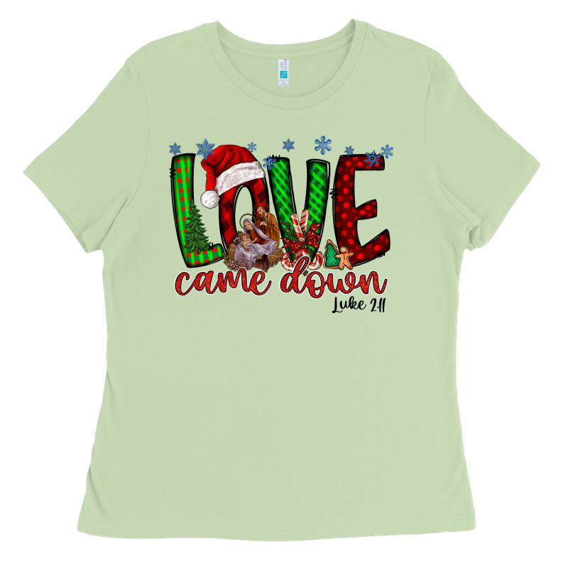 Love Came Dow Christmas Ladies Tee by RacoonDesign | Teevron