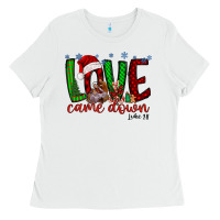 White love came dow christmas Ladies Tee - RacoonDesign