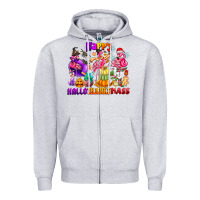 Heather Grey Happy Hallo Thanks Mas Zipper Hoodie - CowhideDigitalArt