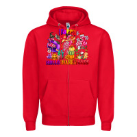 Red Happy Hallo Thanks Mas Zipper Hoodie - CowhideDigitalArt