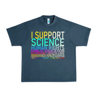 Midnight Navy Hot Trend I Support Science Human Rights Public Education Urban Heavy Tee - lanVoArt