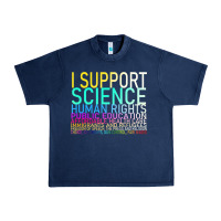 Navy Hot Trend I Support Science Human Rights Public Education Urban Heavy Tee - lanVoArt