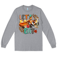 Heather Grey lets eat Long Sleeve Tee - CowGirlArtShop