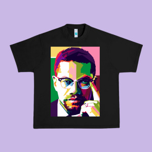 Malcolm X Urban Heavy Tee Designed By Lanvoart