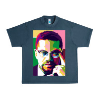 Midnight Navy malcolm x Urban Heavy Tee - lanVoArt