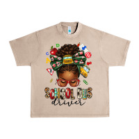 French Oak school bus driver afro messy bun Urban Heavy Tee - texasbilliewilder