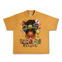 Peanut Butter school bus driver afro messy bun Urban Heavy Tee - texasbilliewilder