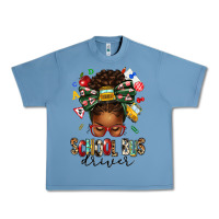 Pebble Blue school bus driver afro messy bun Urban Heavy Tee - texasbilliewilder