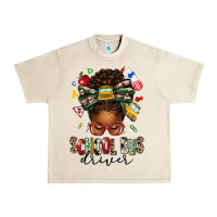 Sandshell school bus driver afro messy bun Urban Heavy Tee - texasbilliewilder