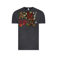 Vintage Black Christmas Army wife Vintage Tee - NancyCooperArtShop