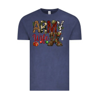 Vintage Denim Christmas Army wife Vintage Tee - NancyCooperArtShop