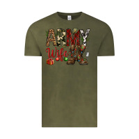 Vintage Olive Christmas Army wife Vintage Tee - NancyCooperArtShop