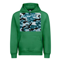 Emerald blue camouflage glitter Urban Hoodie - BarkalooDesign