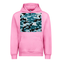 Fuchsia Pink blue camouflage glitter Urban Hoodie - BarkalooDesign