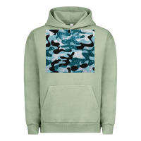 Pigment Oil Green blue camouflage glitter Urban Hoodie - BarkalooDesign