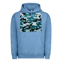 Pigment Pebble Blue blue camouflage glitter Urban Hoodie - BarkalooDesign