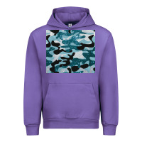 Tulip blue camouflage glitter Urban Hoodie - BarkalooDesign