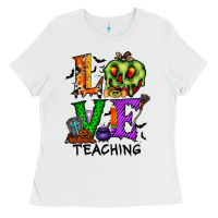 White love taching halloween Ladies Tee - RacoonDesign