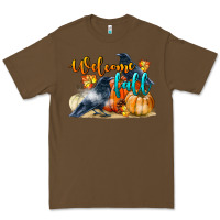 Cacao Welcome Fall With Crow Premium Tee - LillyAllenDesigns