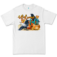 White Welcome Fall With Crow Premium Tee - LillyAllenDesigns