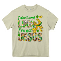 Mossy I Don't Need Luck I've Got Jesus St. Patricks Heavy Core Tee - BundleAndBundleShop