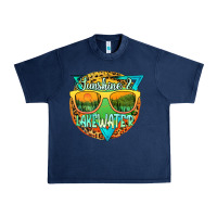 Navy sunshine & lakewater Urban Heavy Tee - JahusDesignShop