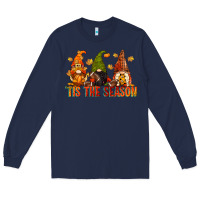 Navy tis the season gnomes Long Sleeve Tee - CowGirlArtShop
