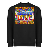 Black Western Choose Love Tumbler Heavyweight Sweatshirt - BundleAndBundleShop