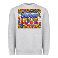 Heather Grey Western Choose Love Tumbler Heavyweight Sweatshirt - BundleAndBundleShop