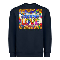 Navy Western Choose Love Tumbler Heavyweight Sweatshirt - BundleAndBundleShop
