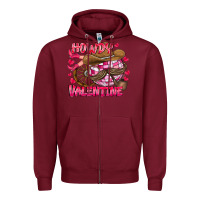 Burgundy Howdy Valentine Zipper Hoodie - CowhideDigitalArt