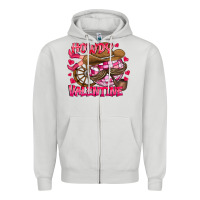 Dove Grey Howdy Valentine Zipper Hoodie - CowhideDigitalArt