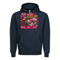 Navy Howdy Valentine Zipper Hoodie - CowhideDigitalArt
