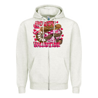 Oatmeal Heather Howdy Valentine Zipper Hoodie - CowhideDigitalArt