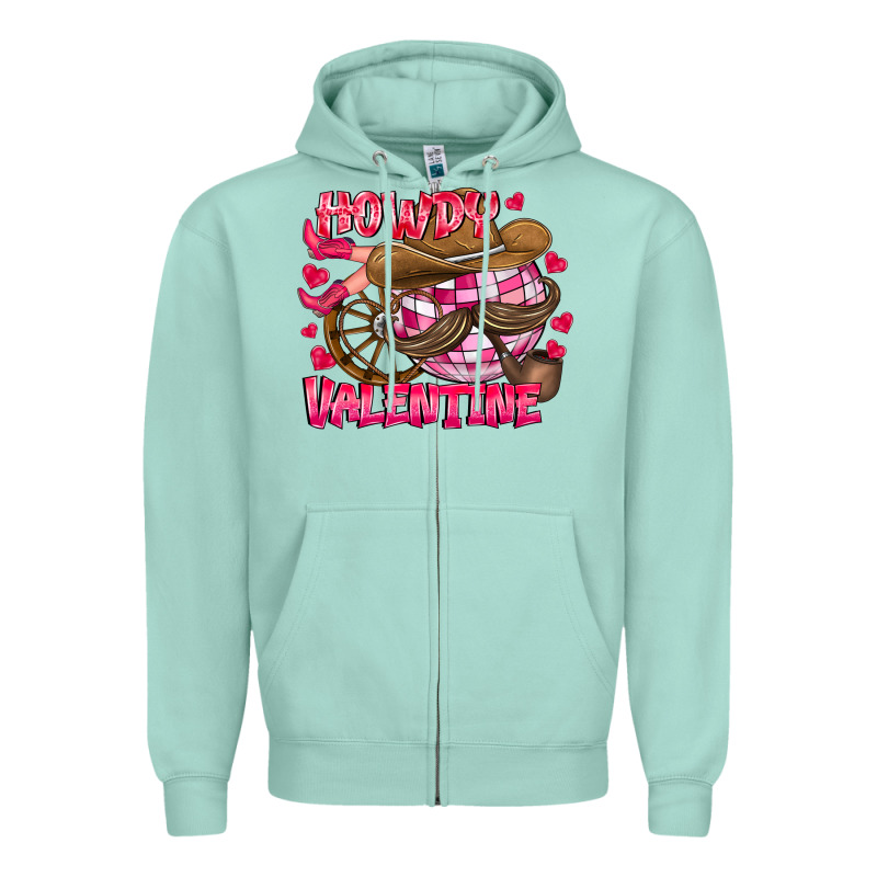 Howdy Valentine Zipper Hoodie by CowhideDigitalArt | Teevron