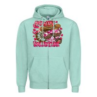 Seafoam Howdy Valentine Zipper Hoodie - CowhideDigitalArt
