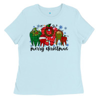 Baby Blue merry christmas tooth Ladies Tee - RacoonDesign