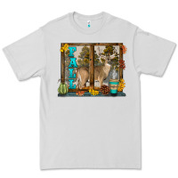 Dove Grey White Tailed Buck Fall Premium Tee - LillyAllenDesigns