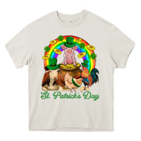 Cream St. Patrick's Day Farm Animal Png Heavy Core Tee - BundleAndBundleShop
