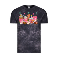 Cloud Black Pink gingerbread coffee cups Vintage Tee - texasbilliewilder
